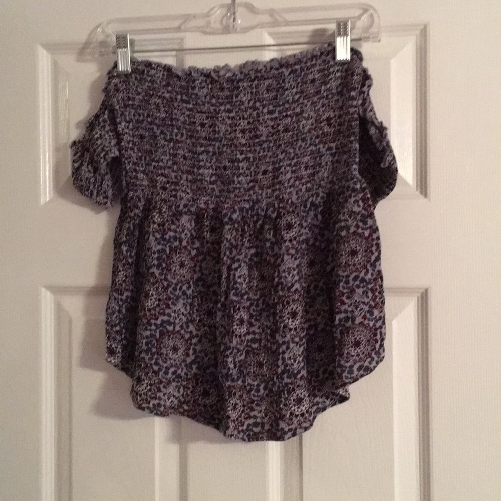 Off the shoulder smocked tank